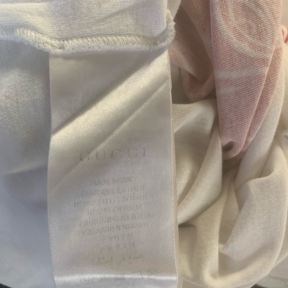 Gucci Printed Guccification White Logo & Wolf Printed Cotton T-shirt Sz S UNISEX - Picture 10 of 12